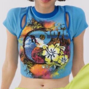 Urban Outfitters Y2K Graphic Baby Tee M